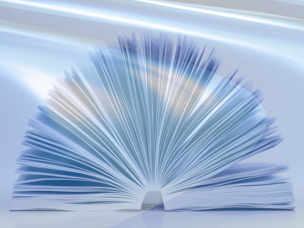 抽象的灯围绕着打开的书图片下载