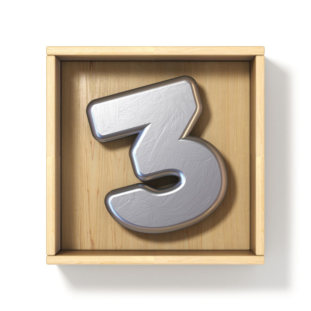 3号银金属3D木盒3号图片下载