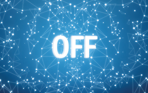 在蓝色网络背景下关闭接口图片下载