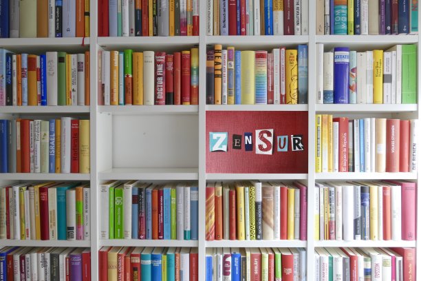 图书馆书架的一部分Zensur图片下载