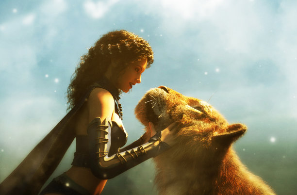 带着巨虎的女人图片下载