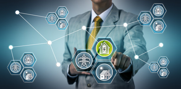 人类将家庭电池存储输入电网图片下载