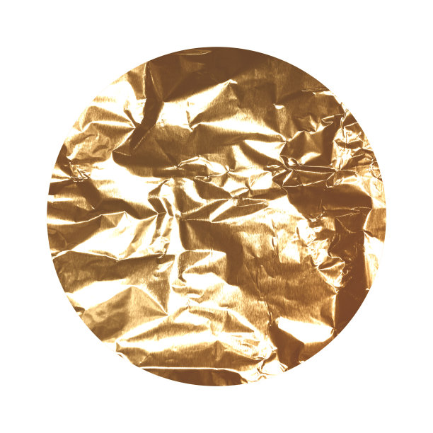 圆形背景与金色皱箔纹理图片下载