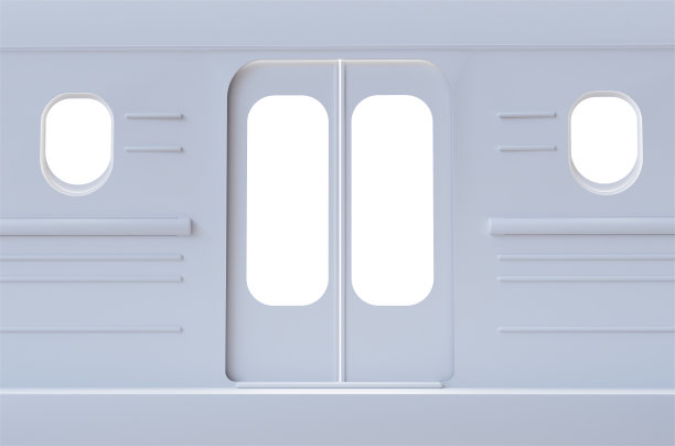 可爱的粉色和白色卡通地铁。3d渲染通勤者主题概念。图片下载