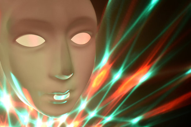 彩色抽象脸库存图像图片下载