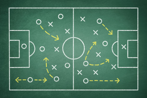 绿色黑板上的团队策略图片下载