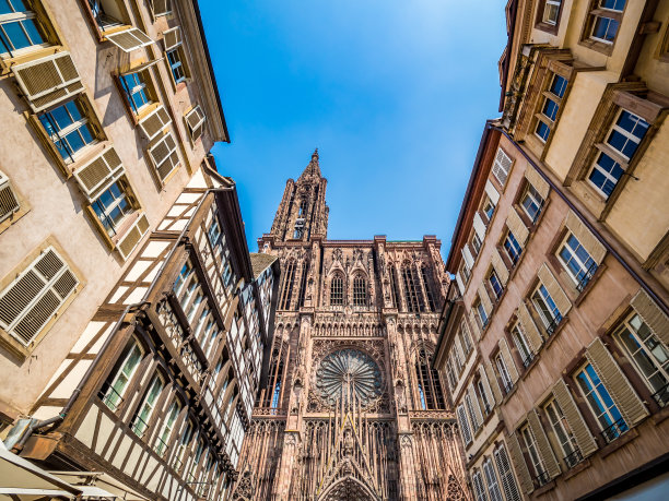 斯特拉斯堡大教堂或法国阿尔萨斯斯特拉斯堡圣母大教堂图片下载