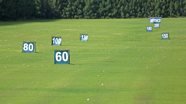 高尔夫球练习场的庭院标志图片下载