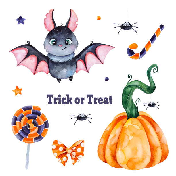 质地有南瓜、糖果、松饼、骷髅、蜘蛛和蝴蝶结。图片下载