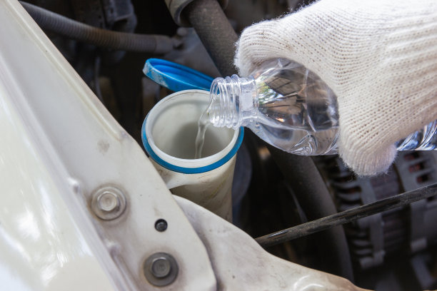 汽车技师正在检查系统的水图片下载