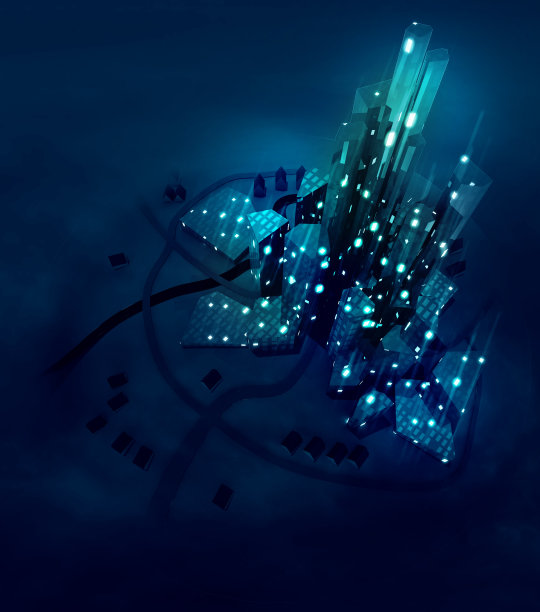 未来发展进步城市灯光夜景图片下载