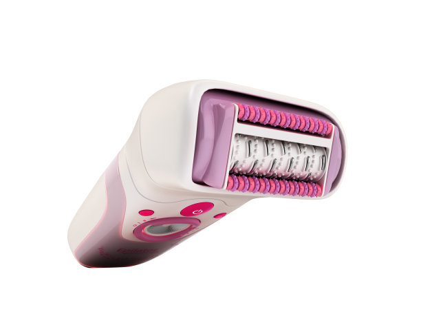 现代女性粉色头发脱毛3d渲染在白色没有阴影图片下载