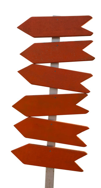 木箭头路标图片下载