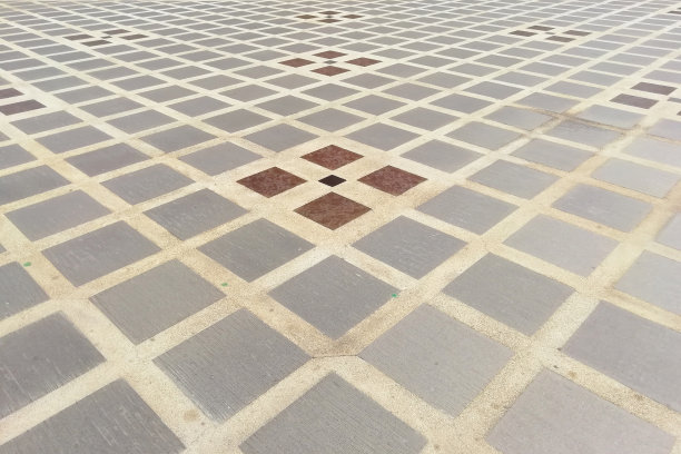 混凝土庭院的垃圾广场模式透视图片下载