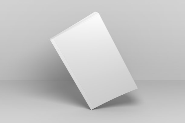 空白3D插图站立软封面书模型。图片下载