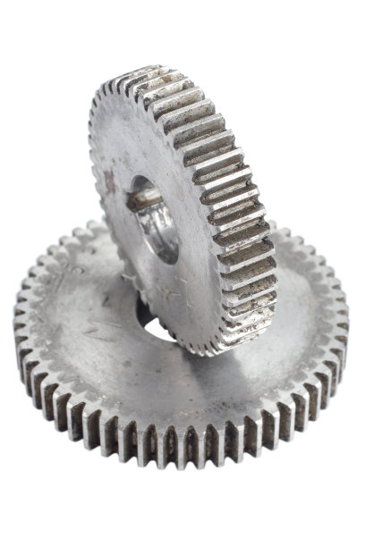 钢齿轮孤立在白色背景上图片下载