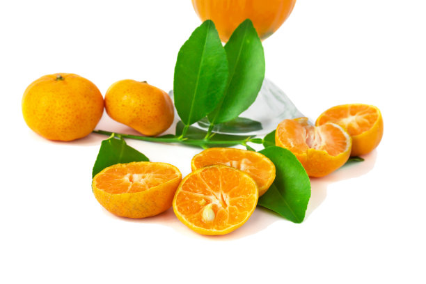 鲜中国橙切和橙汁图片下载