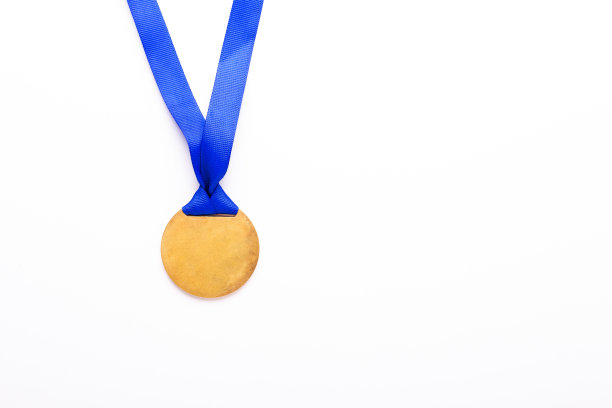 白底蓝带金牌。图片下载
