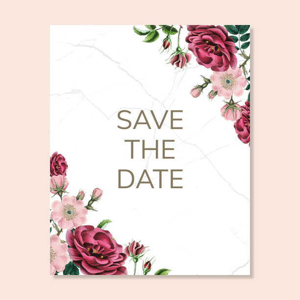 保存日期卡模型插图图片下载