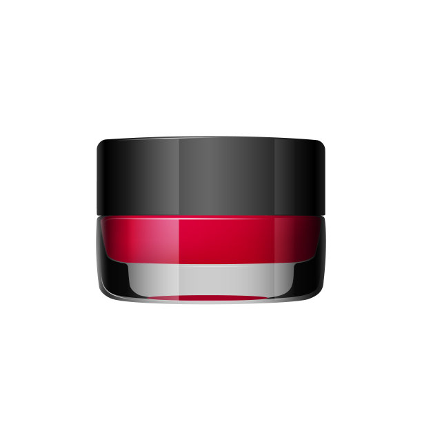 口红在罐子里。化妆产品。孤立在白色背景上。向量图片下载