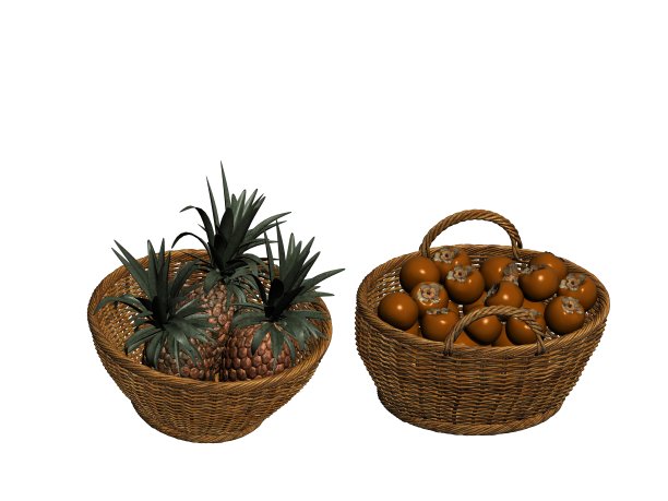 3d渲染水果篮图片下载