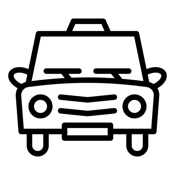 出租车线图标。出租车矢量插图孤立在白色。汽车轮廓风格设计，专为网页和应用设计。Eps 10。图片下载