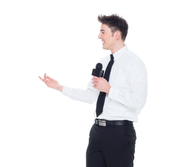 帅气的商人，穿着白衬衫，打着领带图片下载