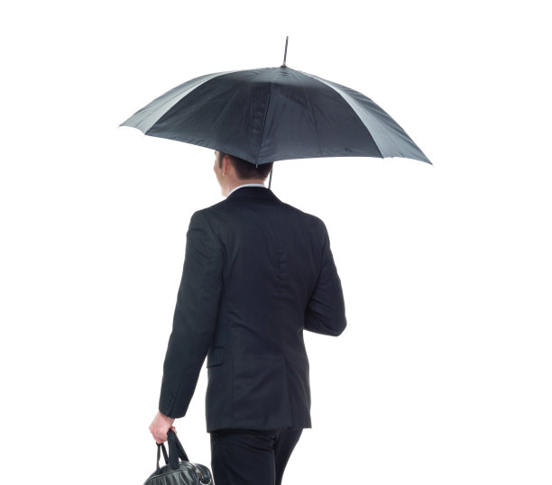 英俊的商人拿着一把伞图片下载