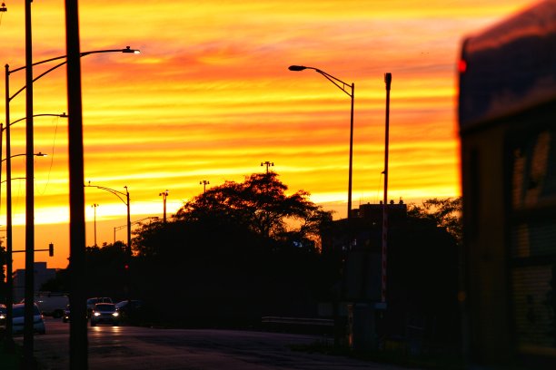 日落岛城市生活图片下载