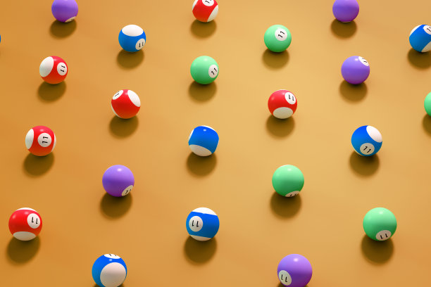 3d渲染生动的台球桌俯视图球运动主题。图片下载