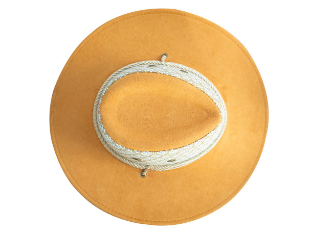 牛仔帽上的白色背景。(剪切路径)图片下载