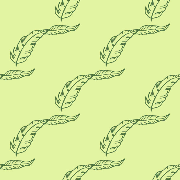 羽毛无缝图案手绘草图图片下载