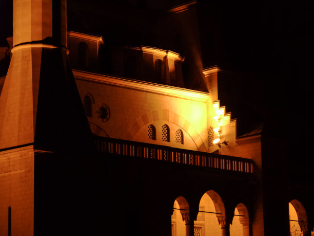 清真寺晚上的细节图片下载