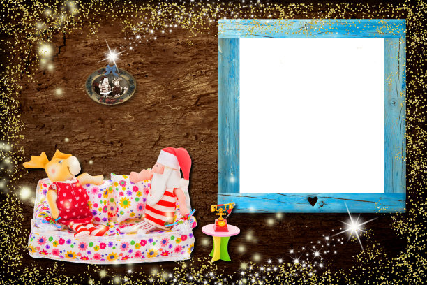 圣诞相框卡片。图片下载