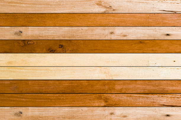 陈年的棕色和米色木条纹水平背景纹理，干燥表面的木工单板木片背景设计作为展示，推广产品，照片蒙太奇，横幅，广告和网络图片下载