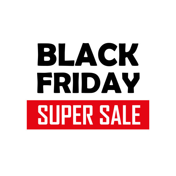 黑色星期五超级促销海报。文字，文字在白色和红色的背景上图片下载