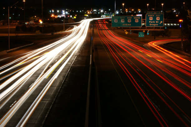 公路交通长时间暴露图片下载
