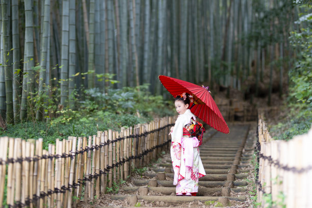 穿着和服的女孩图片下载