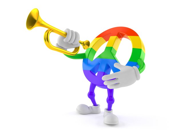 吹小号的和平符号角色图片下载