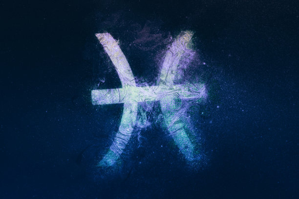 双鱼座的星座。夜空背景图片下载