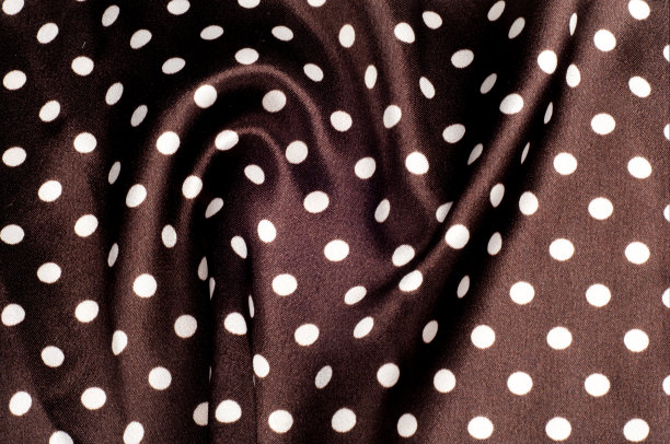 质地、背景、模式。组织丝是棕色的。圆点花纹图片下载