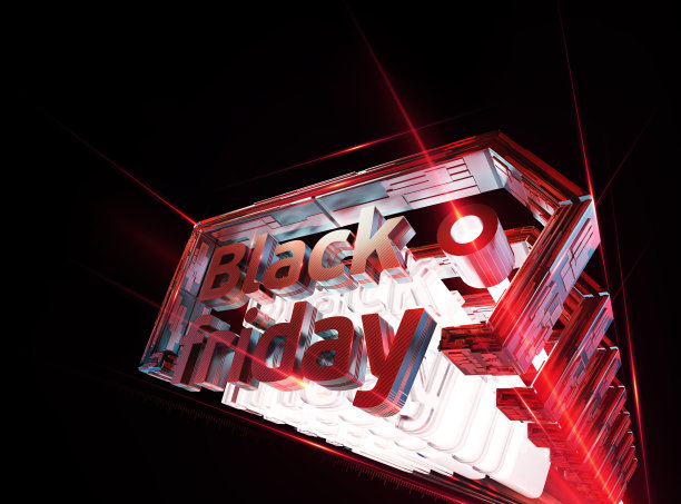 黑色星期五促销题词设计模板。3 d演示。图片下载