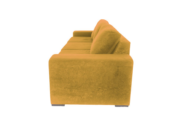 现代绒面革沙发沙发孤立在白色背景图片下载