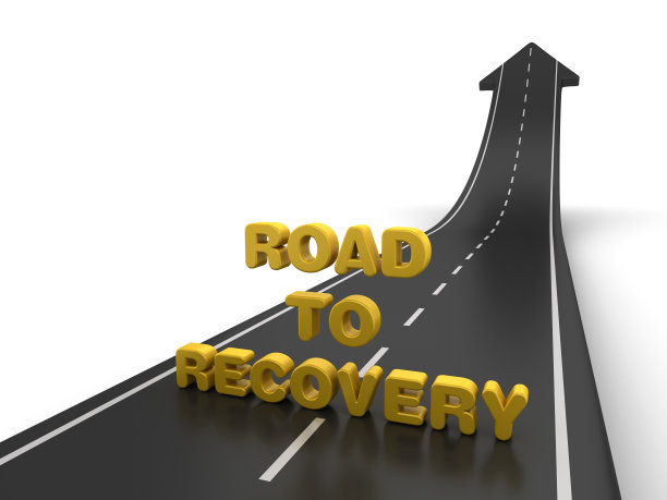 箭头路与路恢复字- 3D渲染图片下载