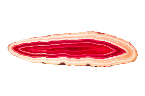 摘要背景，红色和黄色玛瑙片矿物分离在白色背景上图片下载