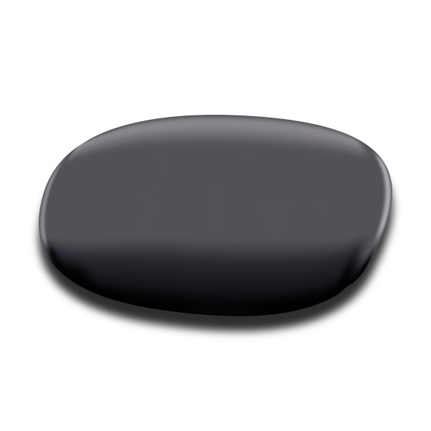 黑色卵石孤立在白色背景上。图片下载