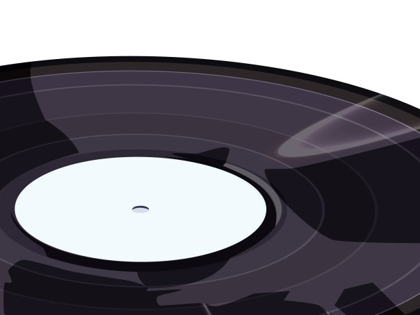 黑胶唱片孤立在白色背景图片下载