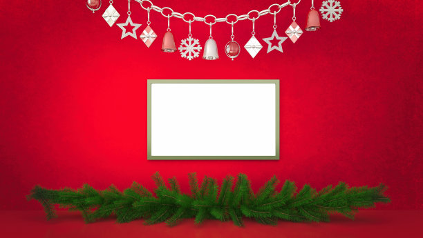 区域圣诞树和背景-拷贝空间图片下载