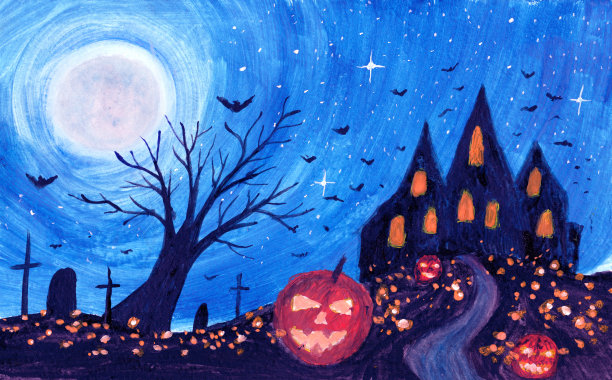 夜晚插画素材ID：325928946