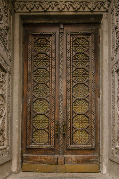 19世纪的老式门，棕色图片下载